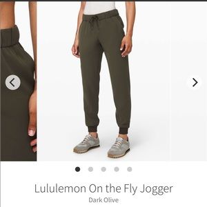 NWT on the fly jogger size 4 dark olive